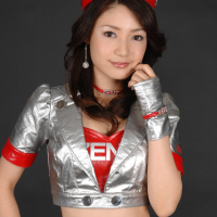 Cute Japanese Hiromi Furusawa in red latex boots