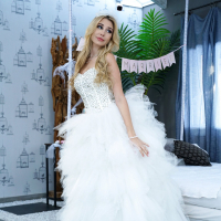 Newly wedded blonde Tory Sweety spreads legs for a hard cock
