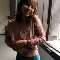 Solo Geral Santos with natural tits doing striptease for Zishy studio