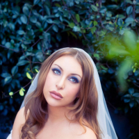 Outdoors session with charming erotic model Bunny Gaubert