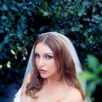 Outdoors session with charming erotic model Bunny Gaubert
