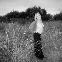 Blonde cutie Lady La Perle showing her naked body outdoors