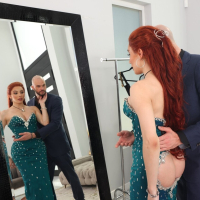 Redhead trans babe sucking a dick before being fucked Ariel Demure