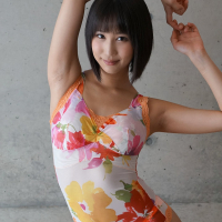 Sweet Riku Minato takes off her bikini to show her pussy