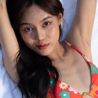 Gorgeous solo college babe wearing a bikini Rose Sarinz
