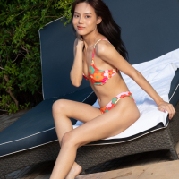 Gorgeous solo college babe wearing a bikini Rose Sarinz