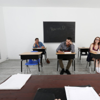 Scarlett Johnson gets fucked by Teacher in Class