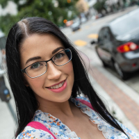 Skinny slut Alex Coal with glasses sucks a dick and rides in POV