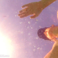 Hot Britney Swallows swimming and posing in Bikini