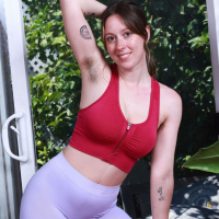 Amateur Big Eyes drops it all and shows her hairy fuck hole