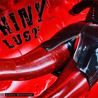 Feisty Bianca Beauchamp posing in a tight latex Suit