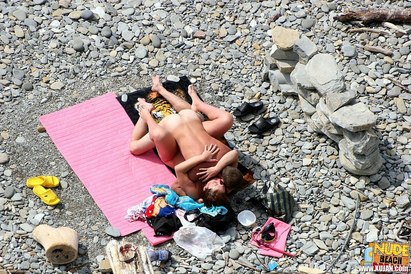Naked Couple caught fucking on public nude Beach - Photo #3388146