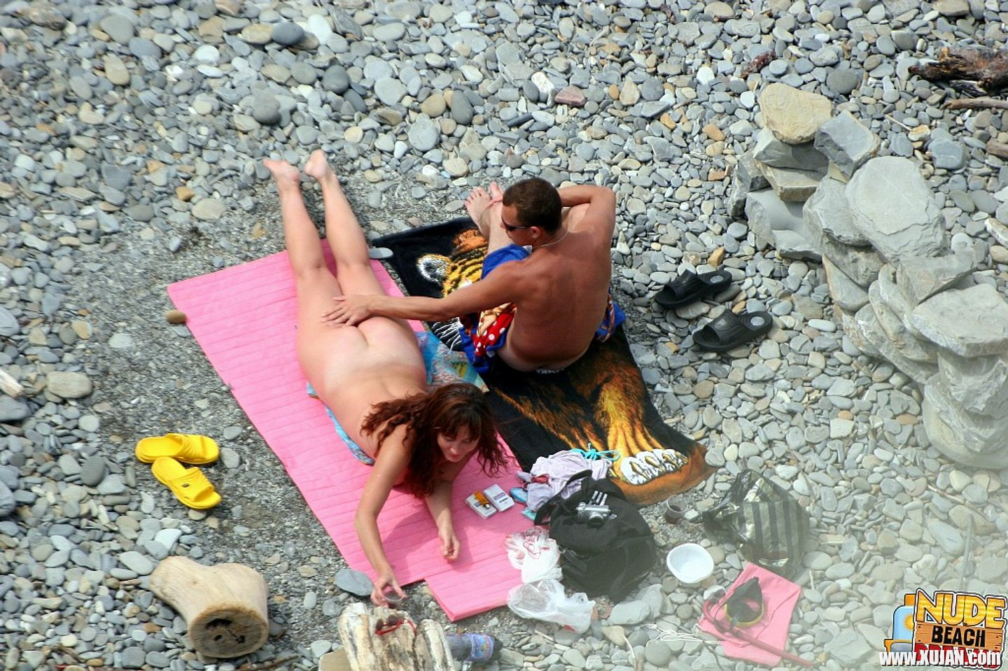 Naked Couple caught fucking on public nude Beach - Photo #3388147