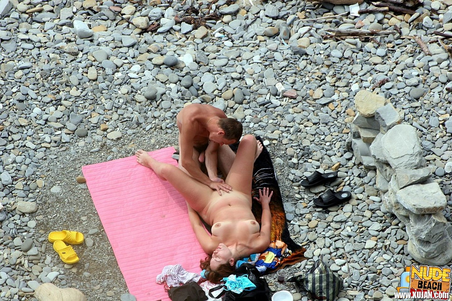 Naked Couple caught fucking on public nude Beach - Photo #3388154