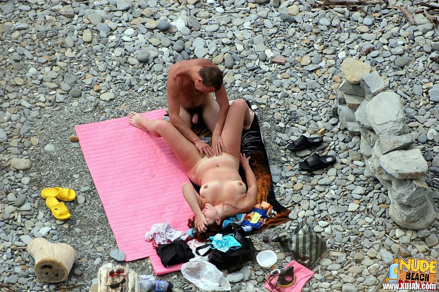 Naked Couple caught fucking on public nude Beach - Photo #3388155