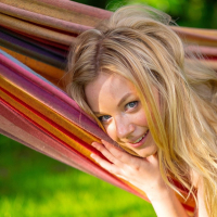 Outdoors session with foxy blonde Willow Hudson going topless