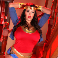 Leanne Crow turns into Wonder Woman at Halloween