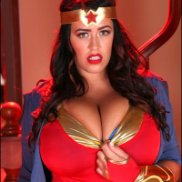 Leanne Crow turns into Wonder Woman at Halloween