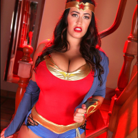 Leanne Crow turns into Wonder Woman at Halloween