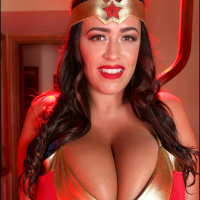 Leanne Crow turns into Wonder Woman at Halloween
