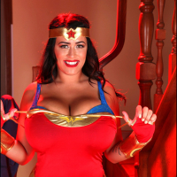 Leanne Crow turns into Wonder Woman at Halloween
