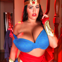 Leanne Crow turns into Wonder Woman at Halloween