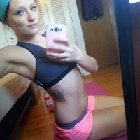 Freckles 18 taking Selfies in her Running Gear