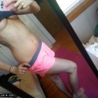 Freckles 18 taking Selfies in her Running Gear