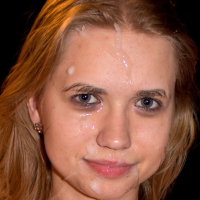 Violette Pure makes a fat Cock cum over her Face