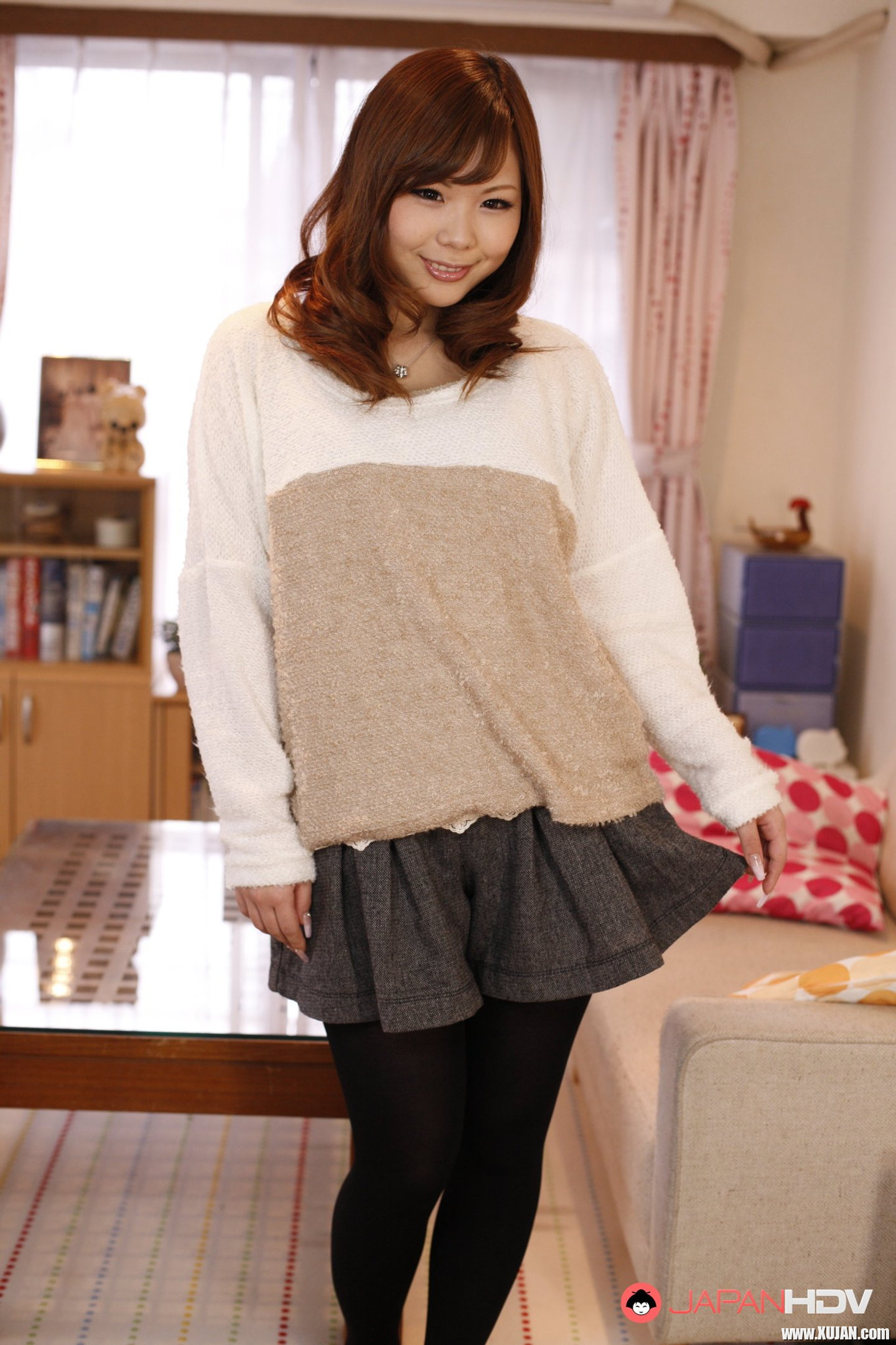 Brunette Kanon Hisaki doing striptease and showing off her hot body - Photo #3399207