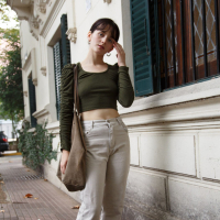 Amateur girl Luci Pineda with small tits stripping in public and at home