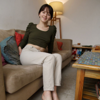 Amateur girl Luci Pineda with small tits stripping in public and at home