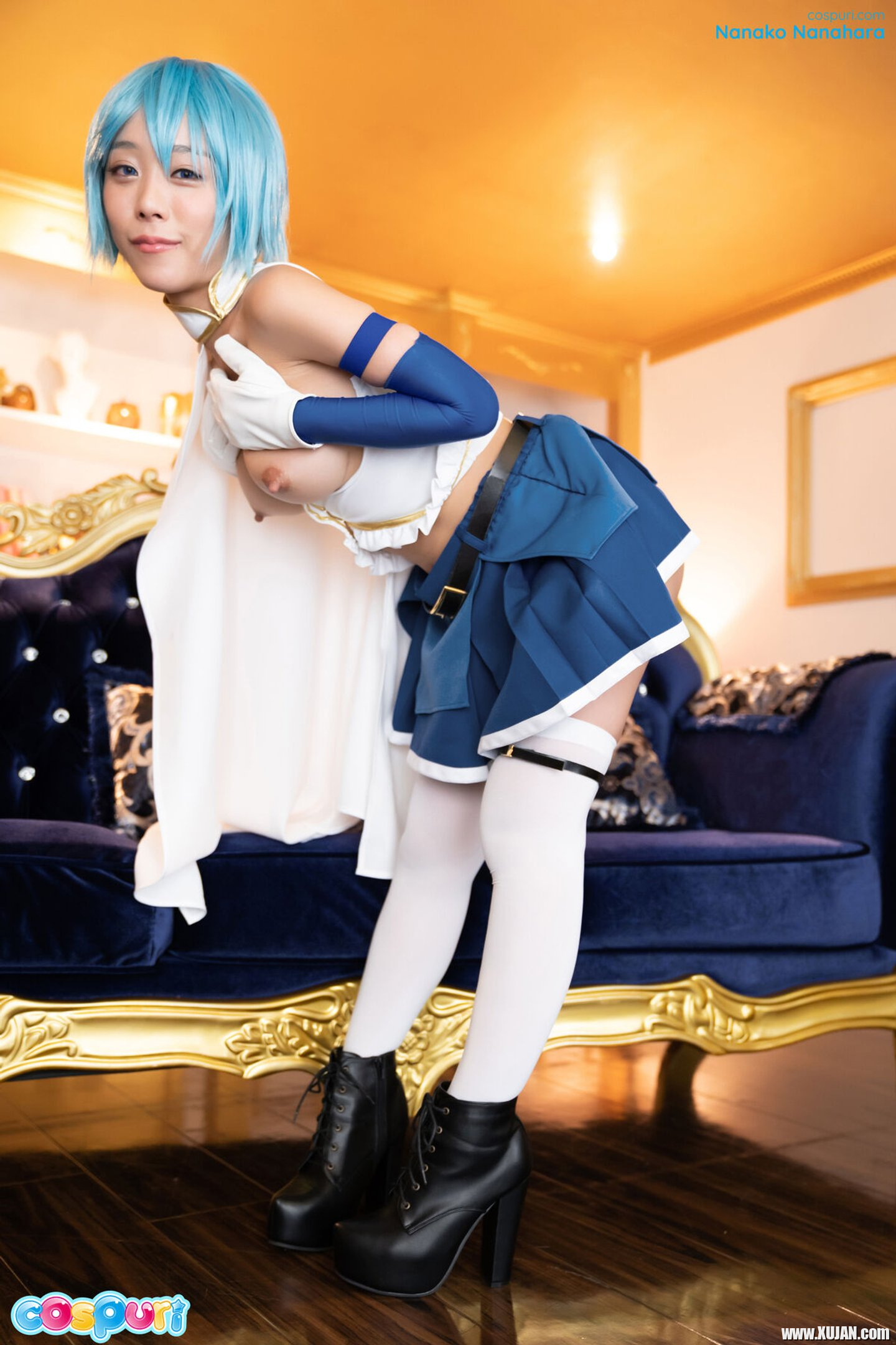 Kinky japanese girl Nanako Nanahara strips and spreads wide - Photo #3407949