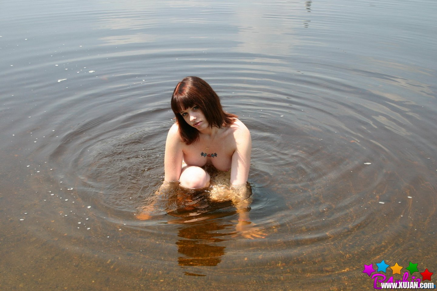 Naughty Girl B4rbi3 likes posing naked in a Lake - Photo #3410360