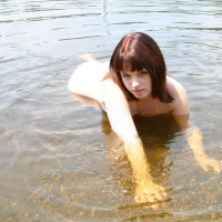 Naughty Girl B4rbi3 likes posing naked in a Lake