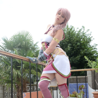 Cosplay Babe Samantha Bentley rubbing her Pussy