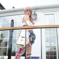 Cosplay Babe Samantha Bentley rubbing her Pussy