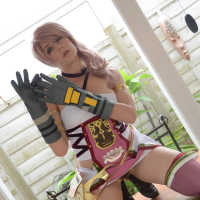 Cosplay Babe Samantha Bentley rubbing her Pussy