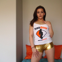 Kimber Woods slowly strips off her FreeOnes Top
