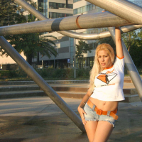 Victoria Lanz stripping off her FreeOnes Outfit