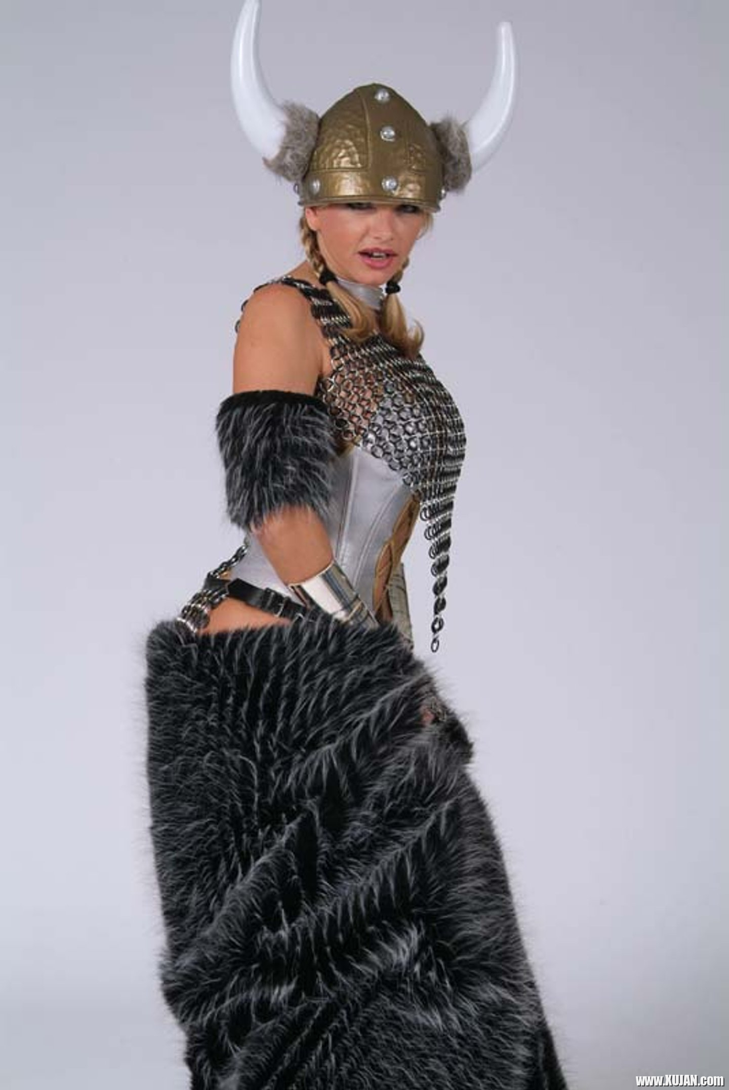 Vicky Vette posing and stripping as a hot Viking - Photo #3414225
