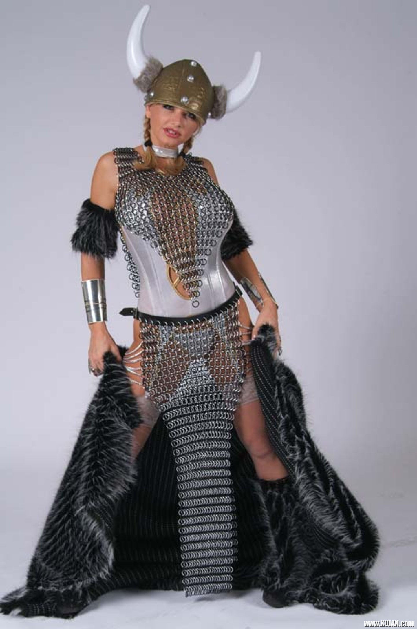 Vicky Vette posing and stripping as a hot Viking - Photo #3414226