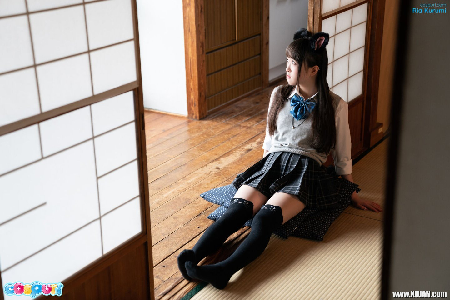Ria Kurumi masturbates alone in a cute cosplay outfit - Photo #3422253