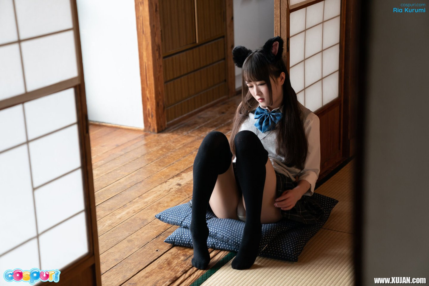 Ria Kurumi masturbates alone in a cute cosplay outfit - Photo #3422254