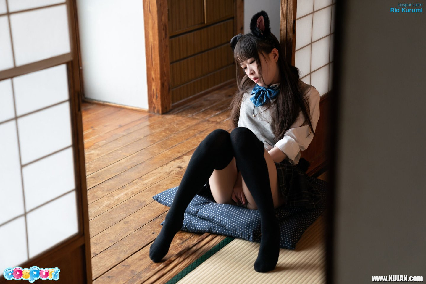 Ria Kurumi masturbates alone in a cute cosplay outfit - Photo #3422255