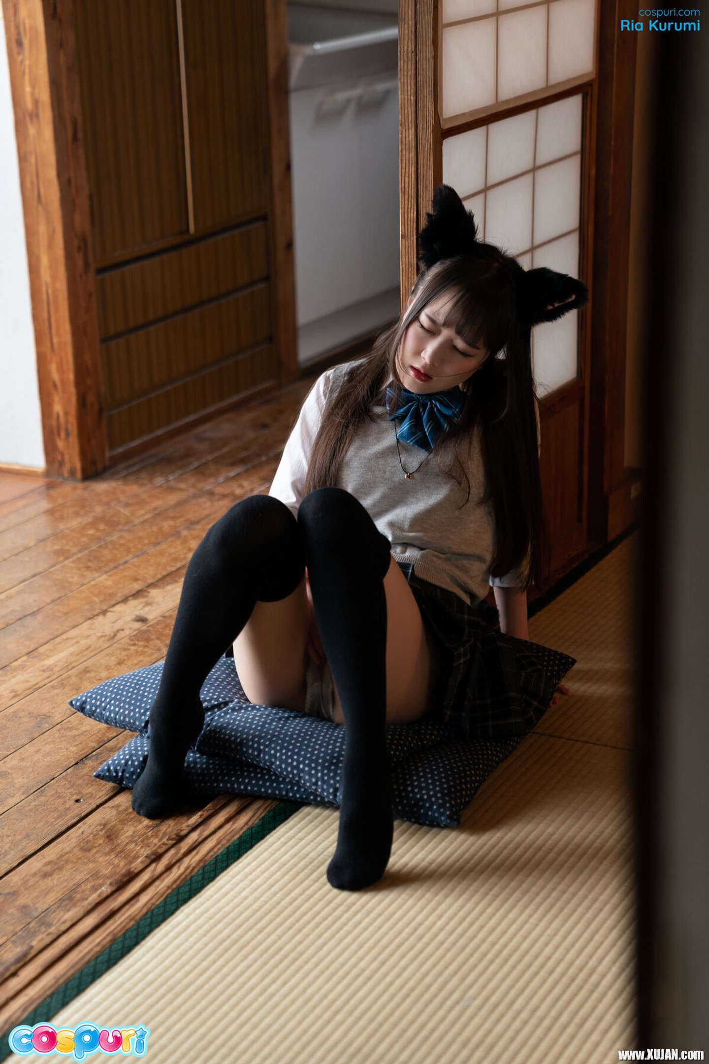 Ria Kurumi masturbates alone in a cute cosplay outfit - Photo #3422256