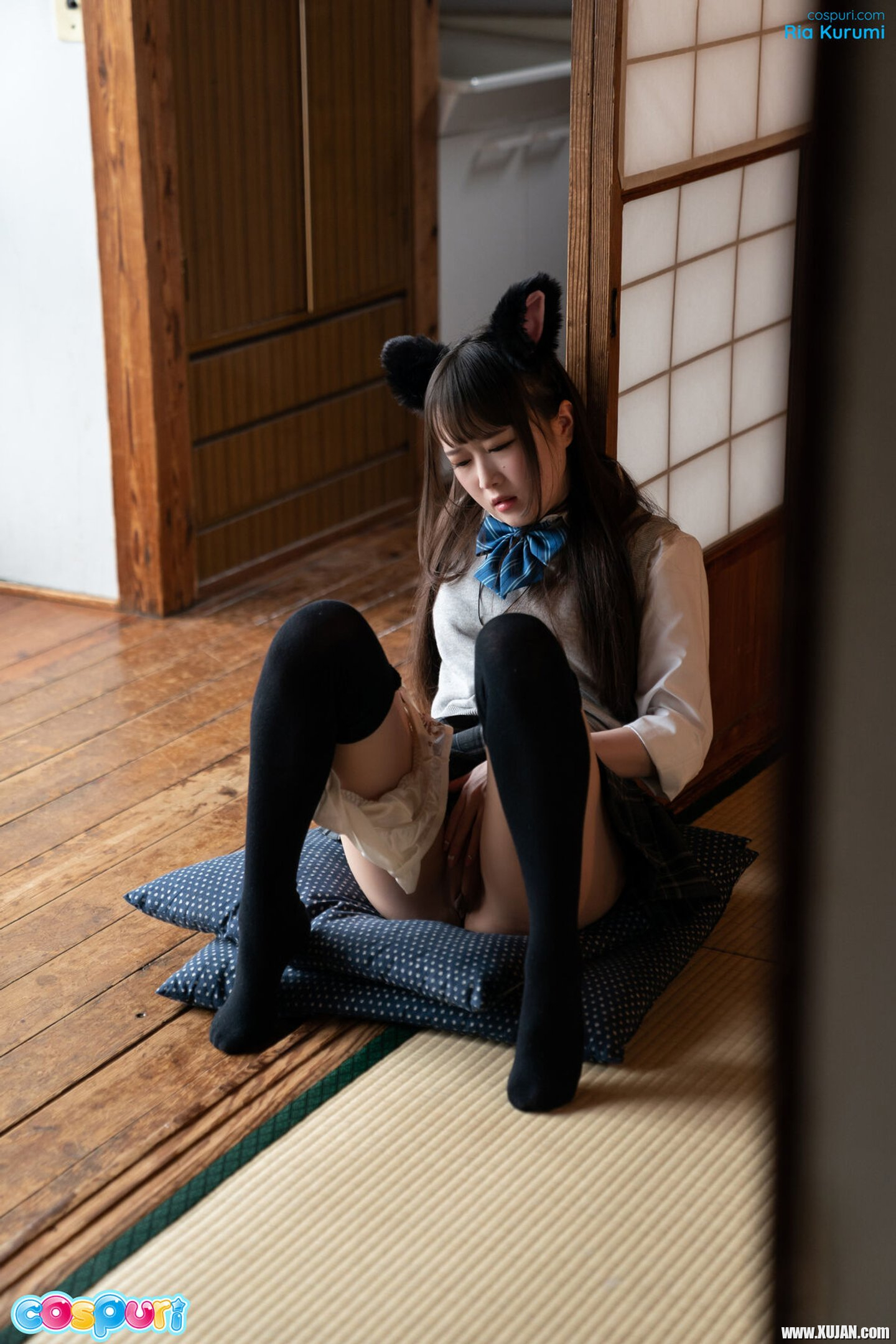 Ria Kurumi masturbates alone in a cute cosplay outfit - Photo #3422258