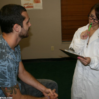 Hot Doctor Jenna Jaded inspects her Patients big Dick