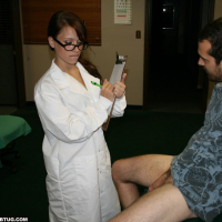 Hot Doctor Jenna Jaded inspects her Patients big Dick