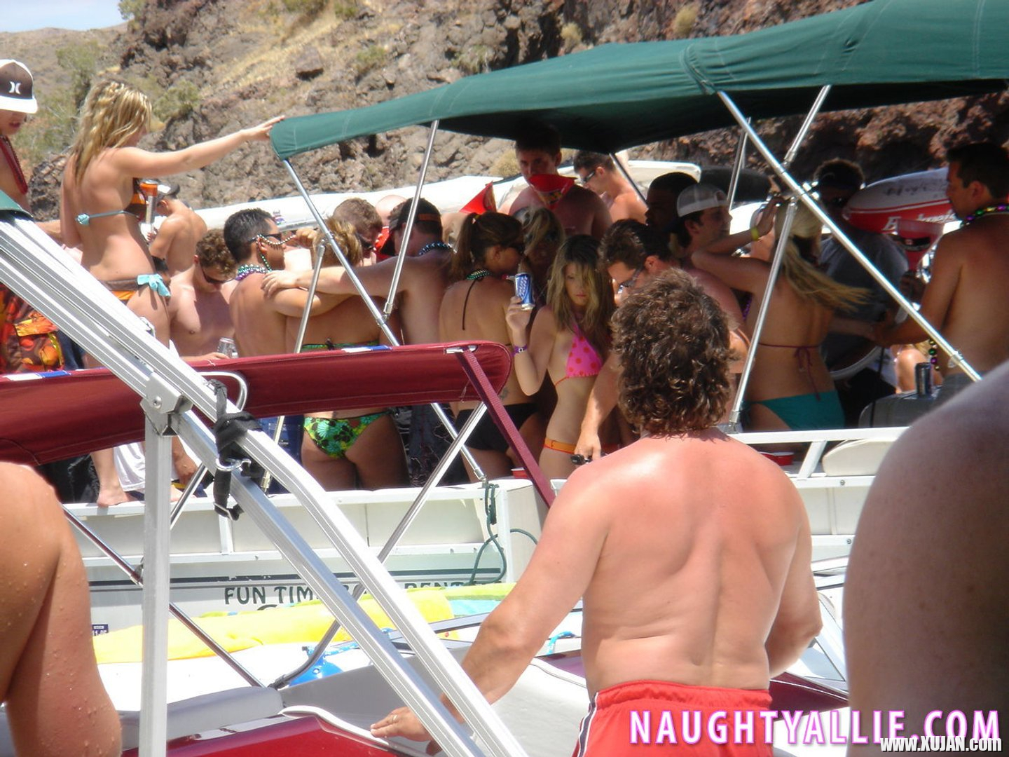 Naughty Allie posing and teasing at Boat Party - Photo #3424352